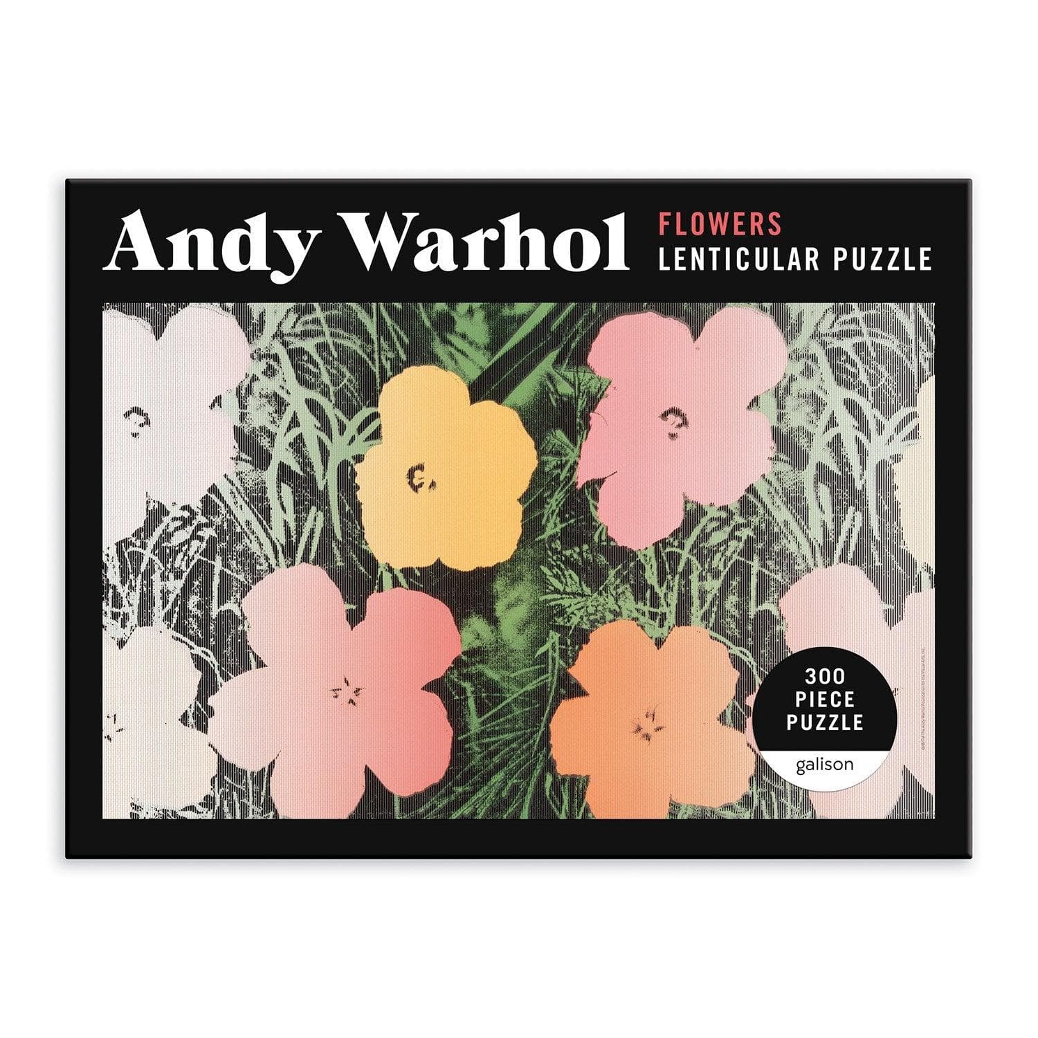 Andy Warhol Flowers 300 Piece Lenticular Jigsaw Puzzle