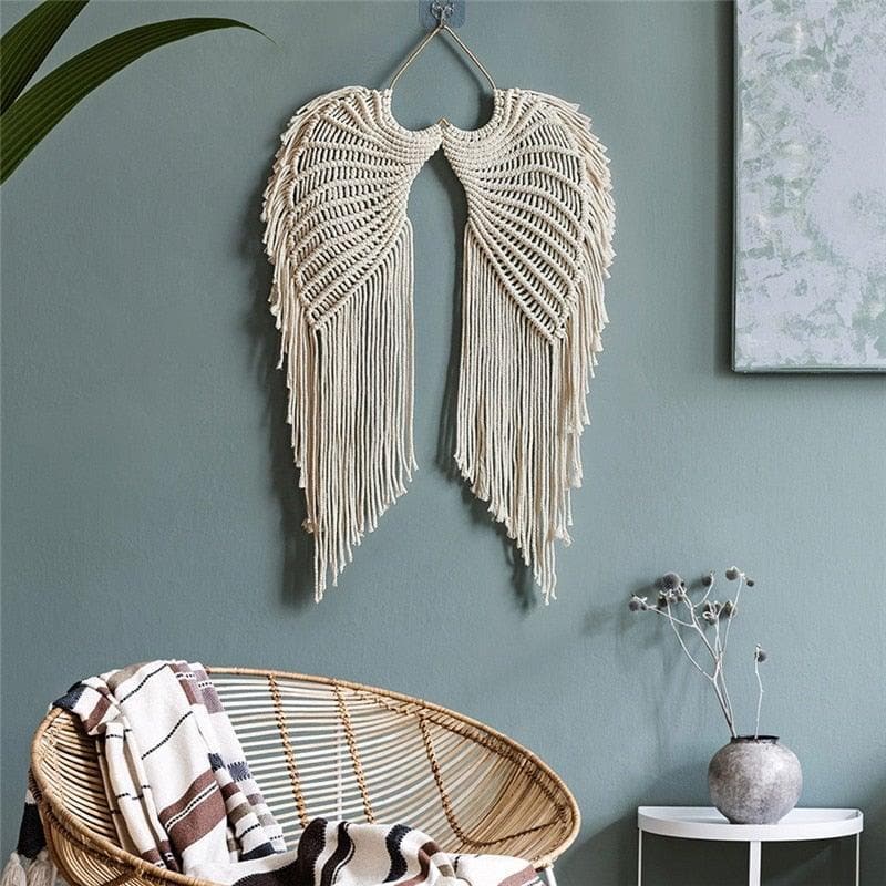 Angel Wings Hand Woven Macrame Wall Hanging - MAIA HOMES