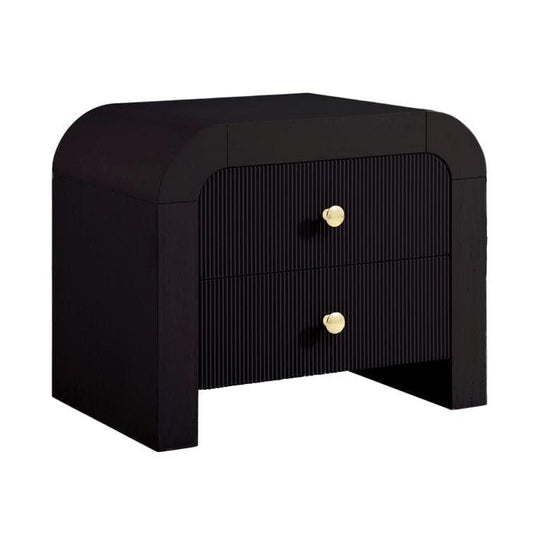 Angie Retro 2 Drawer Solid Wood Nightstand - MAIA HOMES