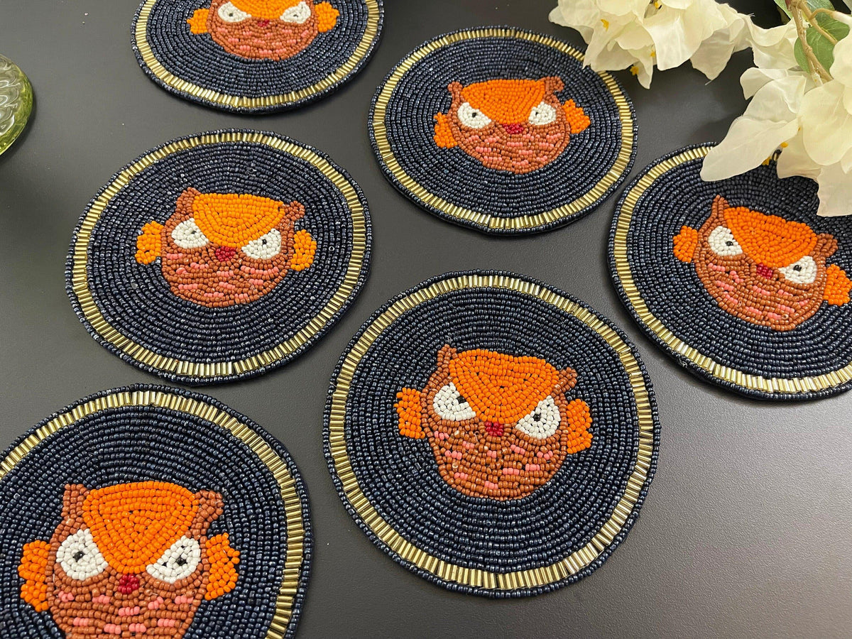 Angry Birds Beaded Round Coasters