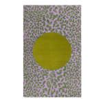 Animal Print Golden Lunar Hand Tufted Wool Rug