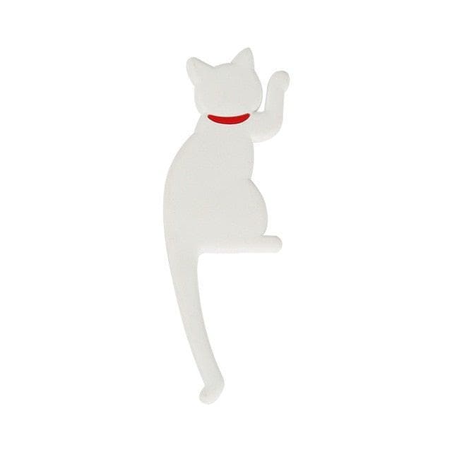 Animal World Fridge Hook Key White Cat