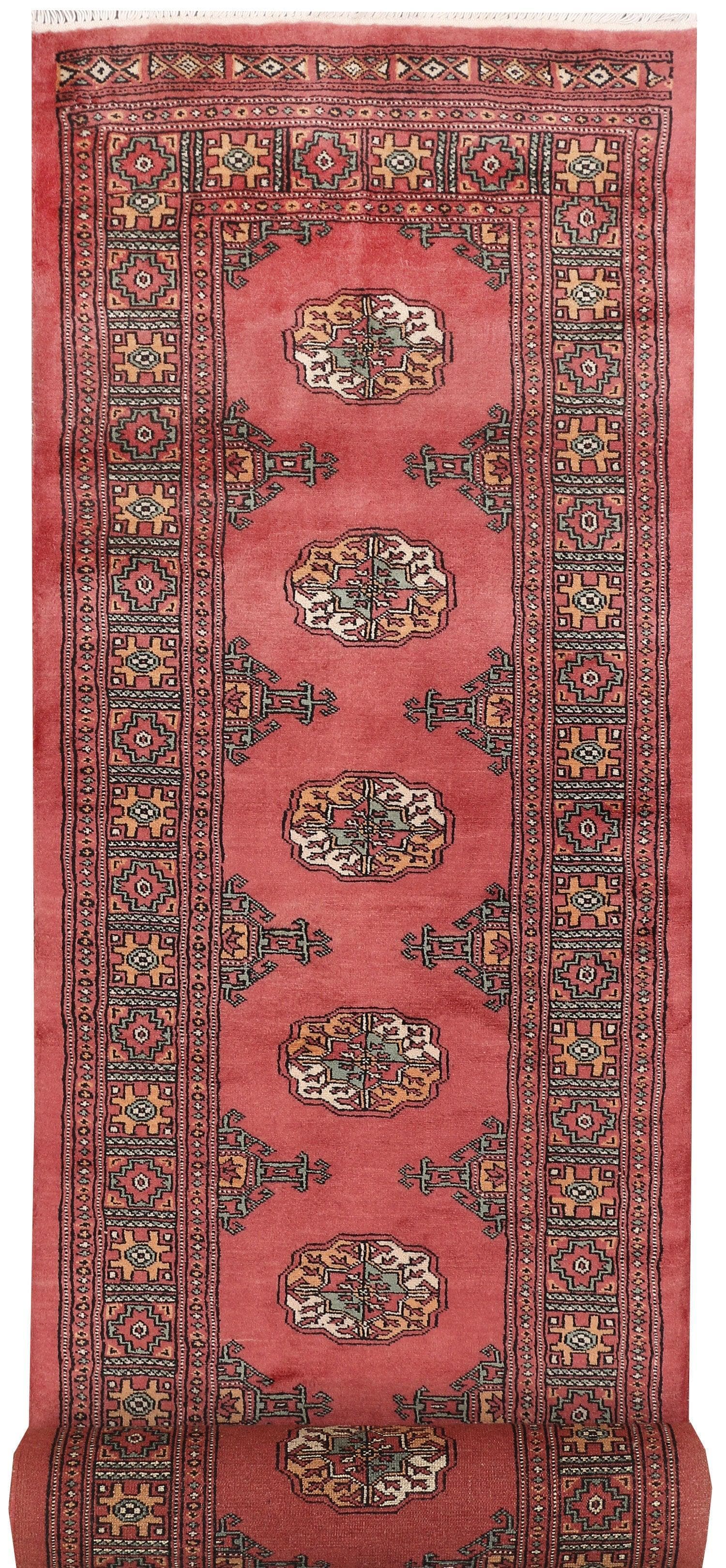 Anirudha Hand Knotted Area Rug Runner Red