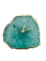 Aqua Agate Desk Wall Clock