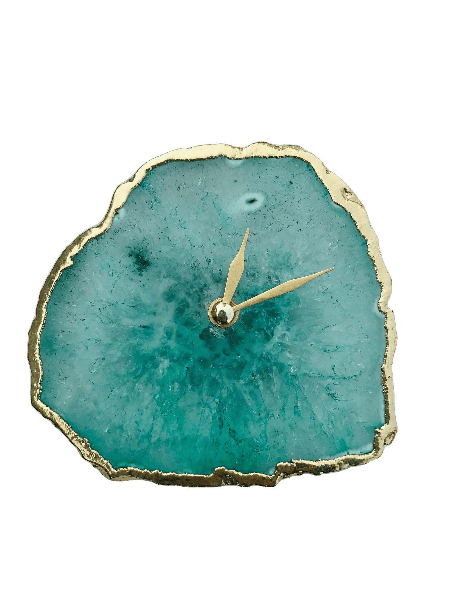 Aqua Agate Desk Wall Clock