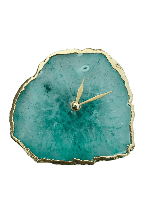 Aqua Agate Desk Wall Clock - MAIA HOMES