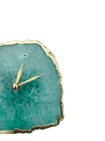 Aqua Agate Desk Wall Clock