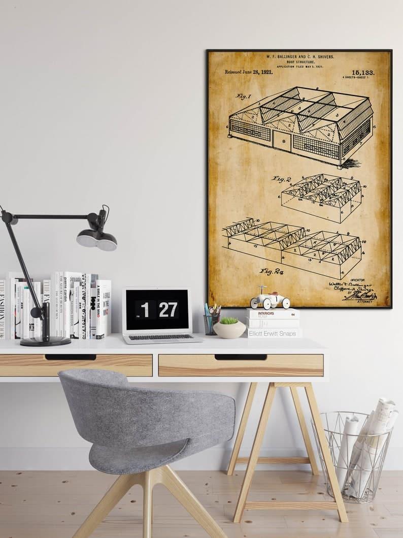 Architecture Patent Print| Framed Art Print