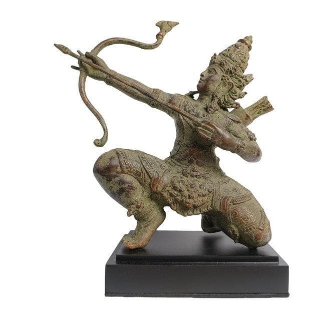 Arjuna Hindu God Bronze Figurine