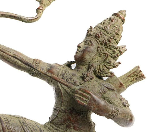 Arjuna Hindu God Bronze Figurine - MAIA HOMES