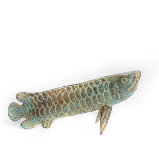 Arowana Fish Miniature Brass Sculpture