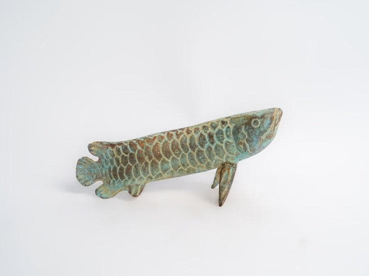 Arowana Fish Miniature Brass Sculpture - MAIA HOMES