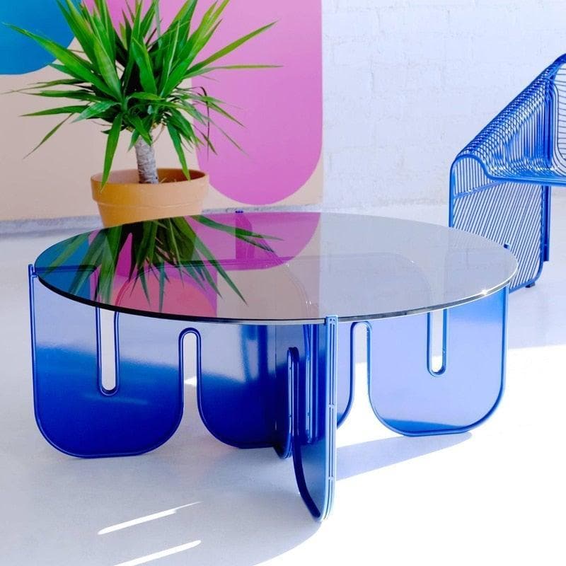 Art Deco Acrylic Round Coffee Table