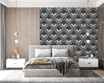 Art Deco Black and White Cranes Wallpaper