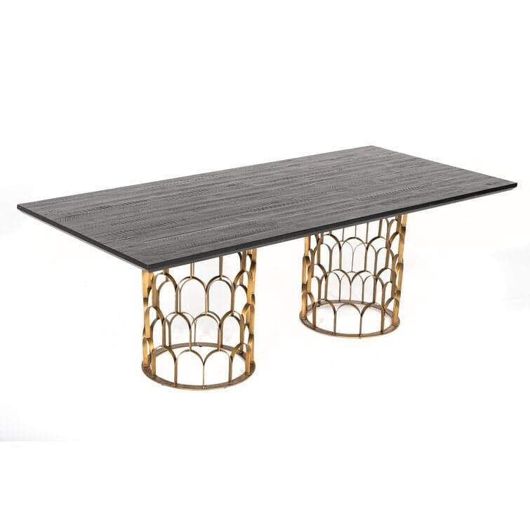 Art Deco Golden Fish Scale Dining Table