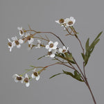 Artificial Autumn Plum Blossoming Flower Stems - 2 pcs white