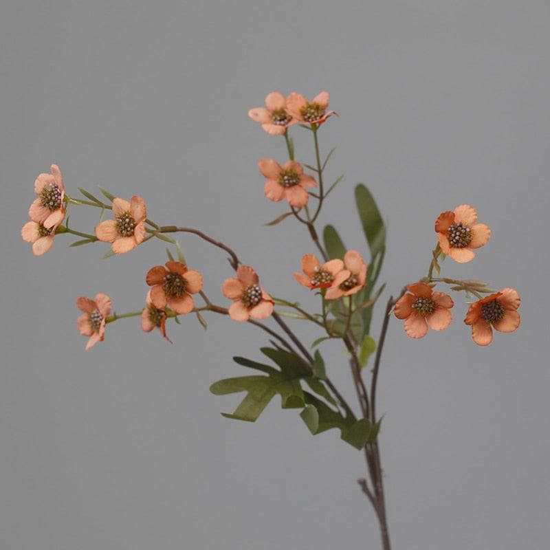 Artificial Autumn Plum Blossoming Flower Stems - 2 pcs orange