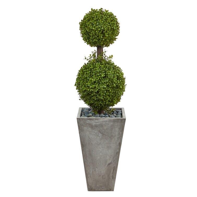 Artificial Boxwood Topiary in Planter Default Title