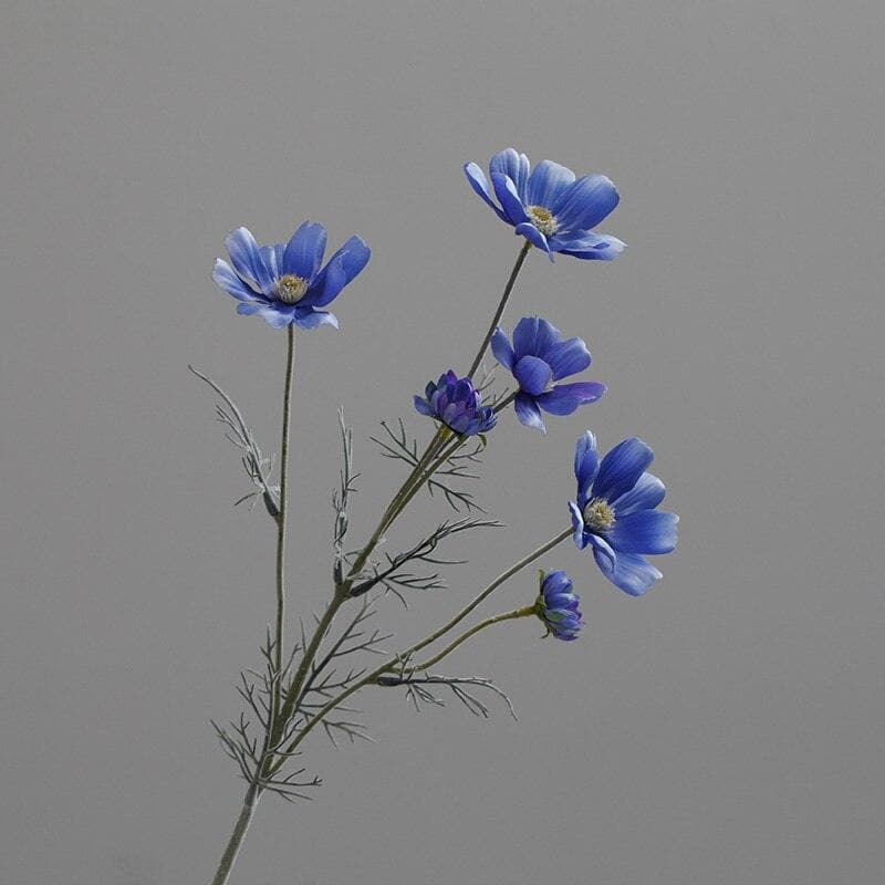 Artificial Daisy Chrysanthemums Silk Flowers Deep Blue