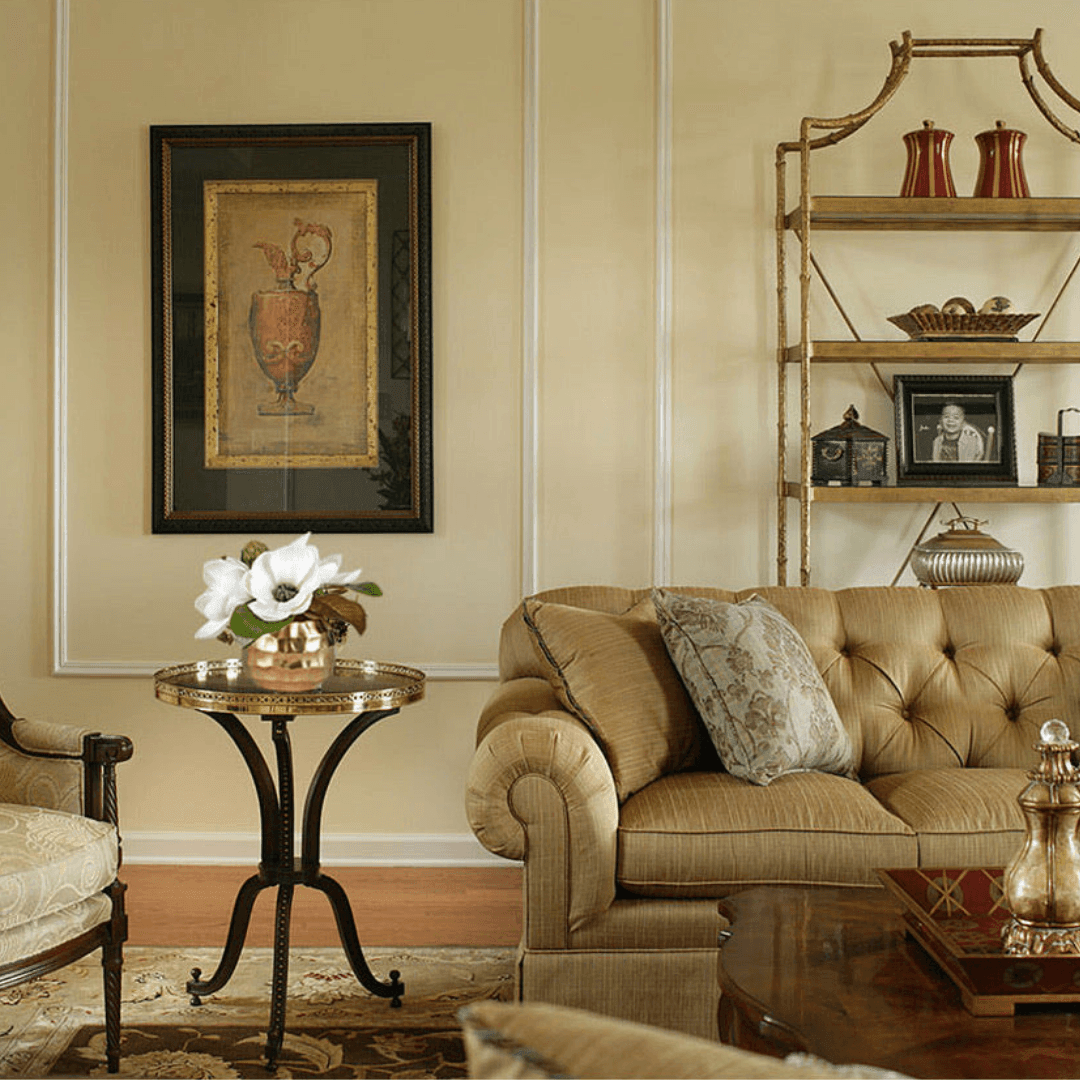 Artificial Magnolia Arrangement in a Gold Pot