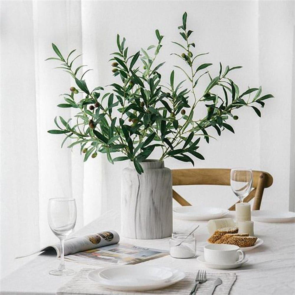 Artificial Olive Branch with Fruits 4 Pcs