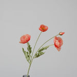 Artificial Poppy Flower Stems - 2 pcs dark pink