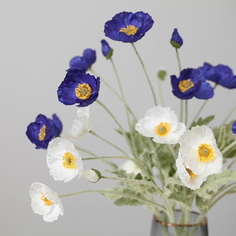 Artificial Poppy Flower Stems - 2 pcs