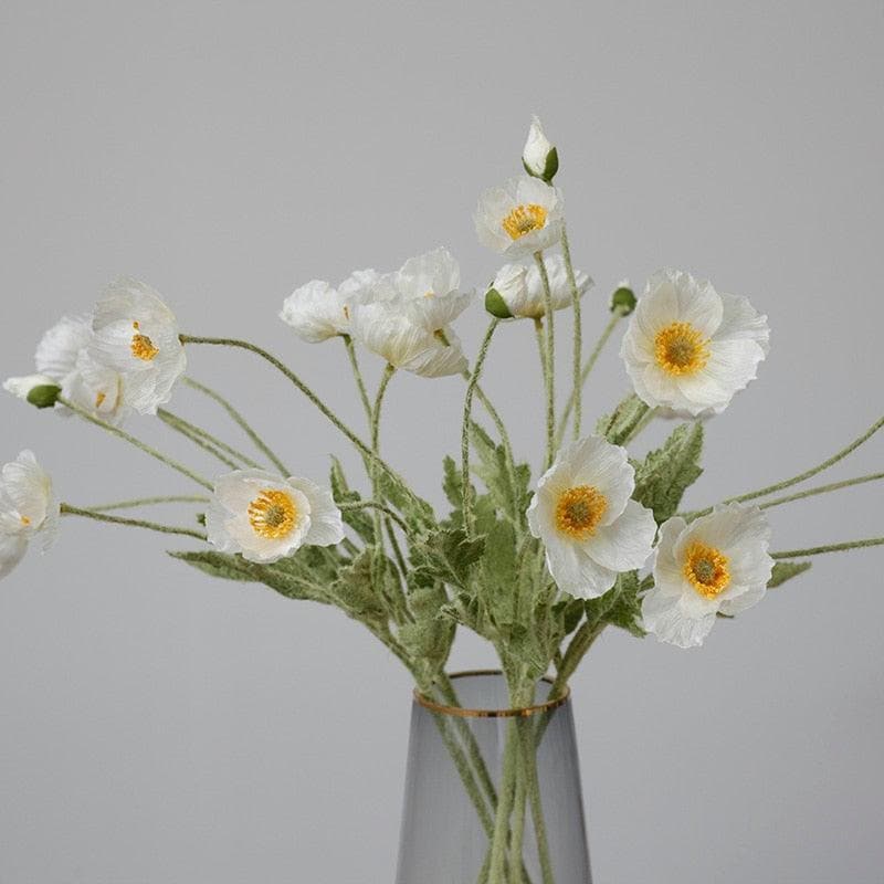 Artificial Poppy Flower Stems - 2 pcs