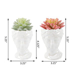 Artificial Succulent in Goddess Planter Set