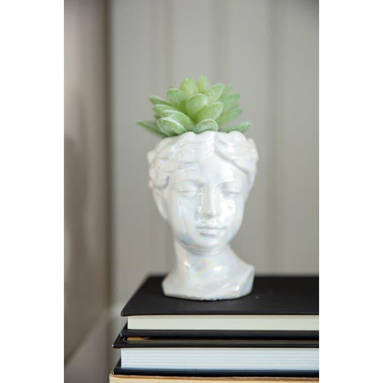 Artificial Succulent in Goddess Planter Set