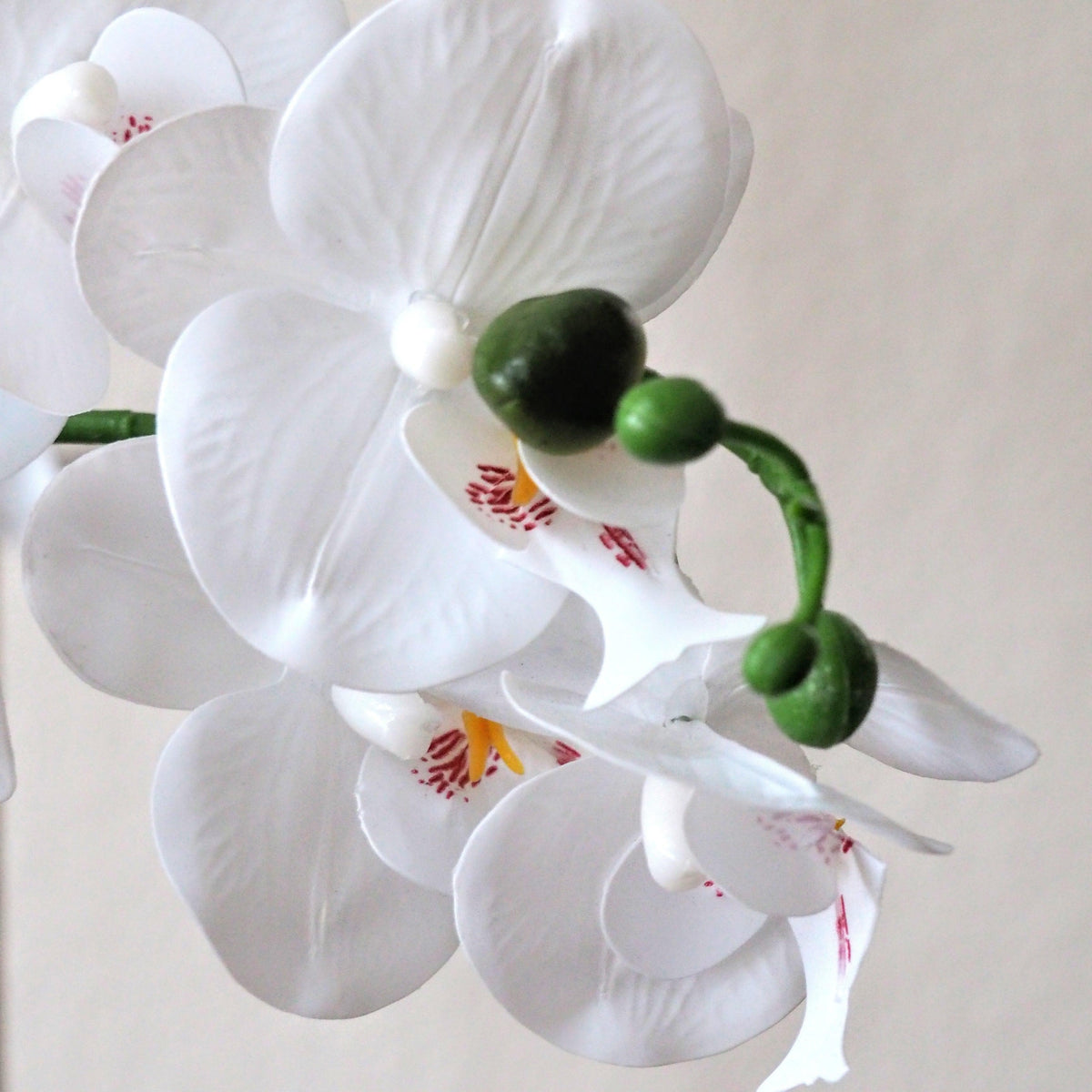 Artificial White Orchid Pot