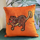 Asian Tiger Orange Velvet Throw Pillow Cover - MAIA HOMES