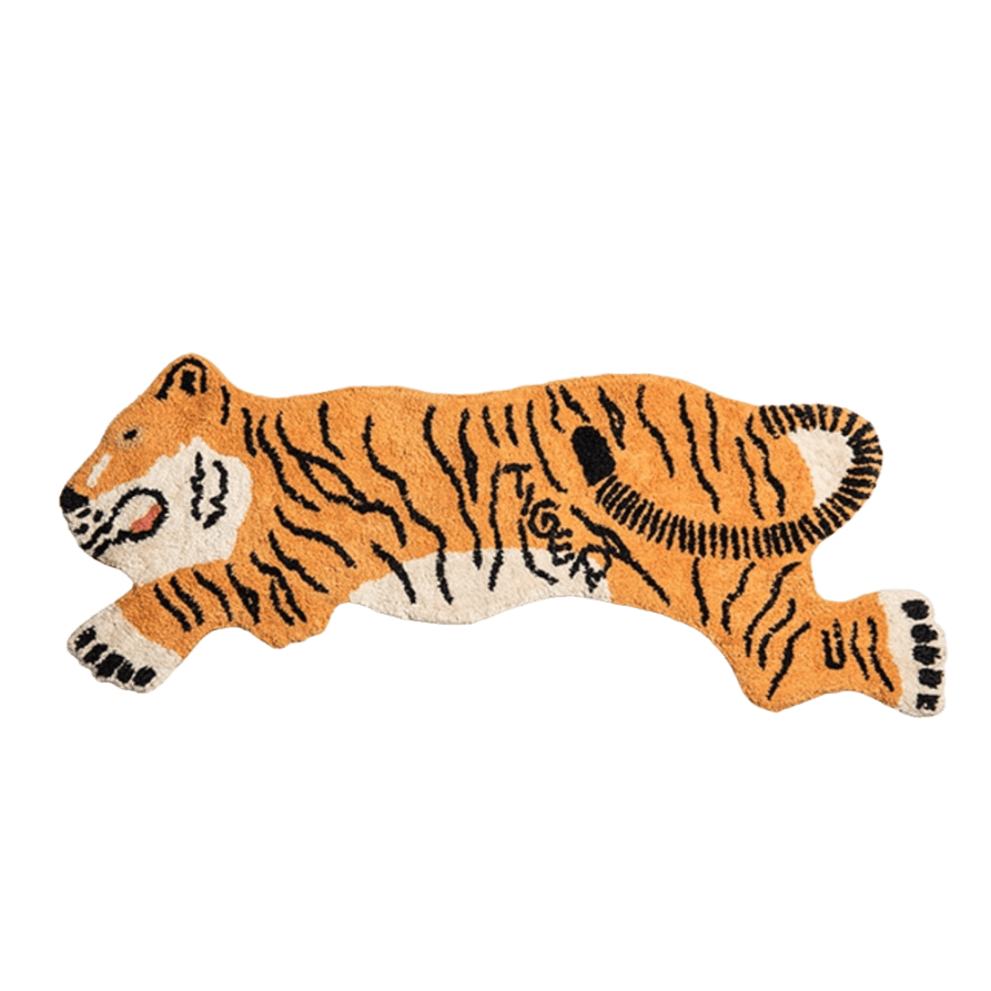 Asian Tiger Shaped Cotton Rug Bath Mat - MAIA HOMES
