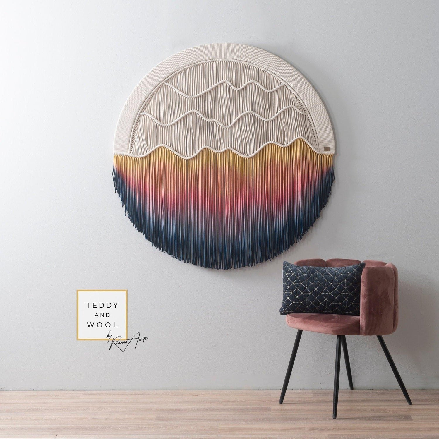 AURORA Round Macrame Wall Hanging - Dyed