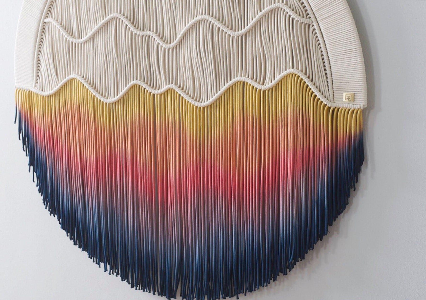 AURORA Round Macrame Wall Hanging - Dyed