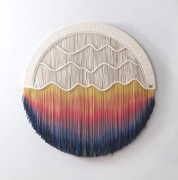 AURORA Round Macrame Wall Hanging - Dyed