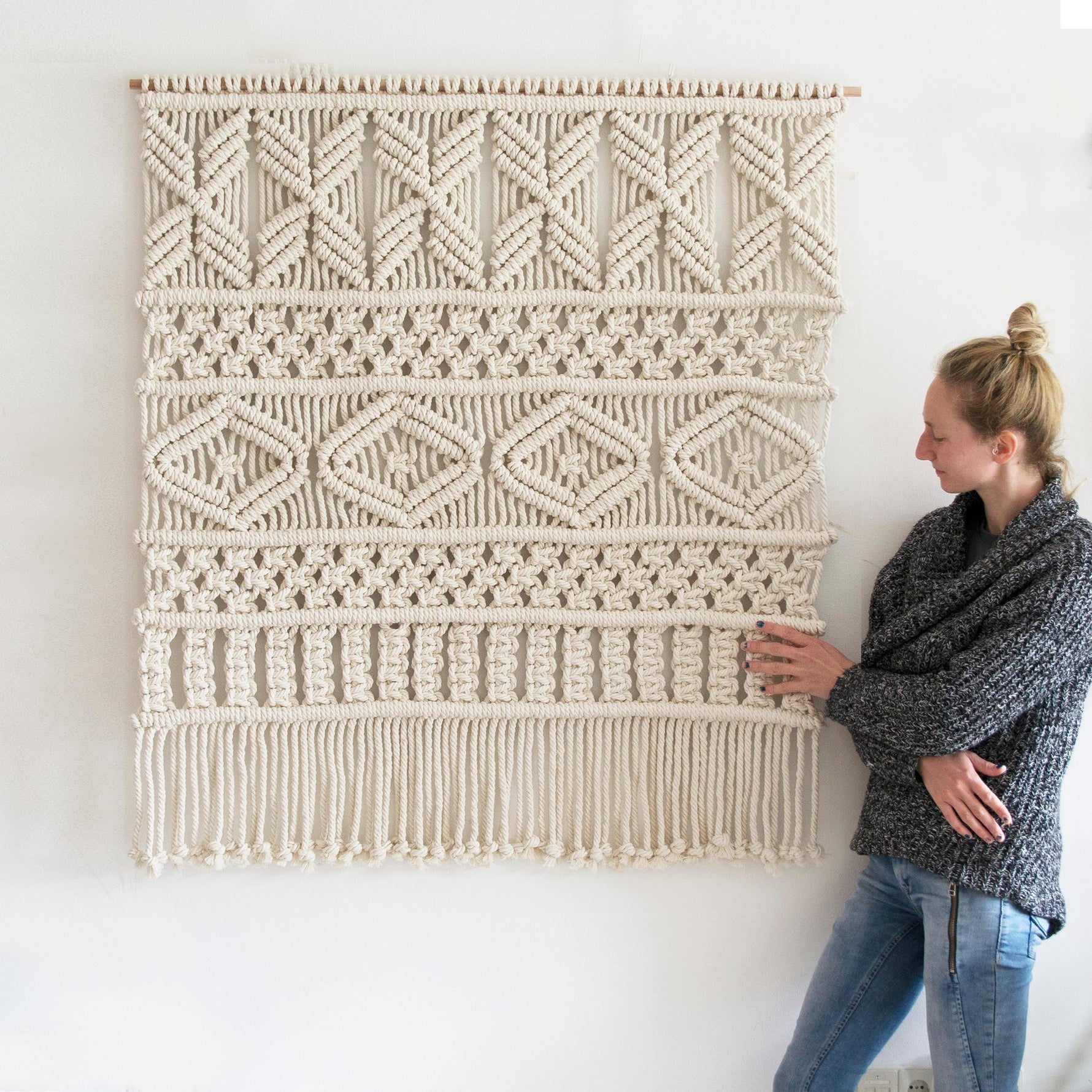 AVA Large Macrame Wall Hanging