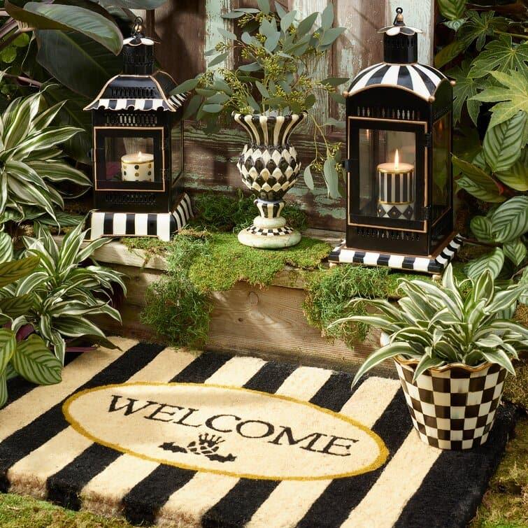 Awning Stripe Welcome Mat