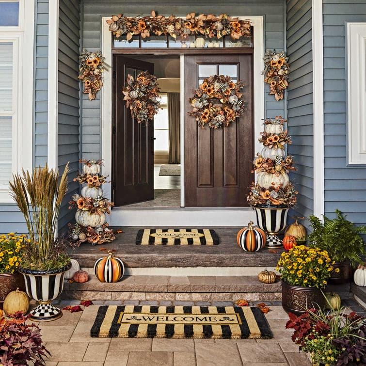 Awning Stripe Welcome Mat