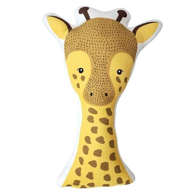 Baby Animal Faces Stuffed Plush Toy Pillows Giraffe