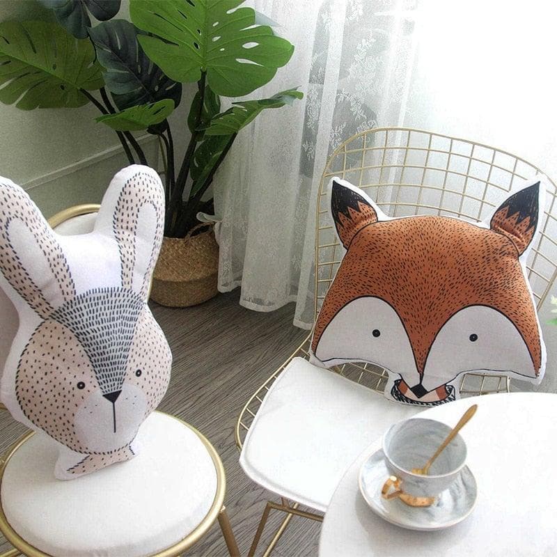 Baby Animal Faces Stuffed Plush Toy Pillows