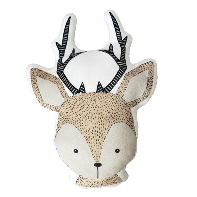 Baby Animal Faces Stuffed Plush Toy Pillows deer