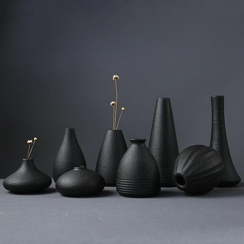 Baby Black Ceramic Vase