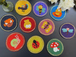 Baby Dragonfly Beaded Drink Coaster set of 6 Set of 10 all design