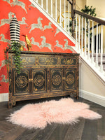 Baby Pink Mongolian Lamb Fur Rug