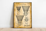 Badminton Patent Print| Framed Art Print