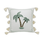 Bahama Coconut Trees Throw Pillows Cover with Tassels 18" x18"