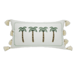 Bahama Coconut Trees Throw Pillows Cover with Tassels 14" x 24"