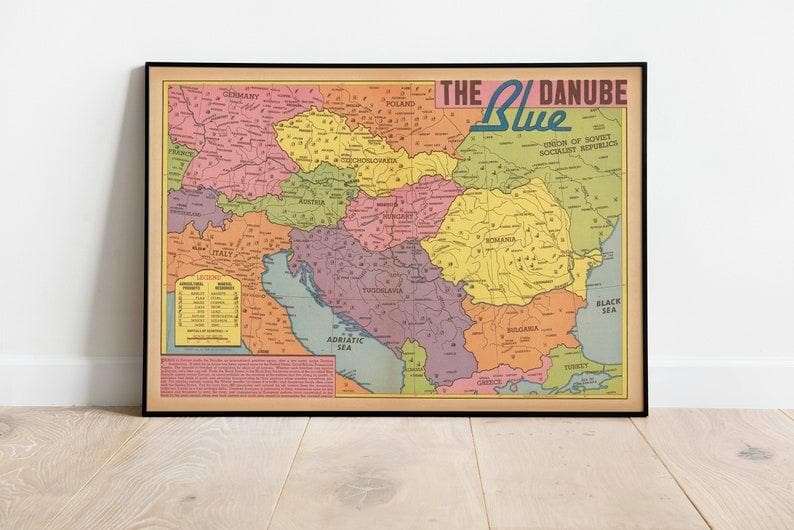 Balkans Map Print| Art History - MAIA HOMES