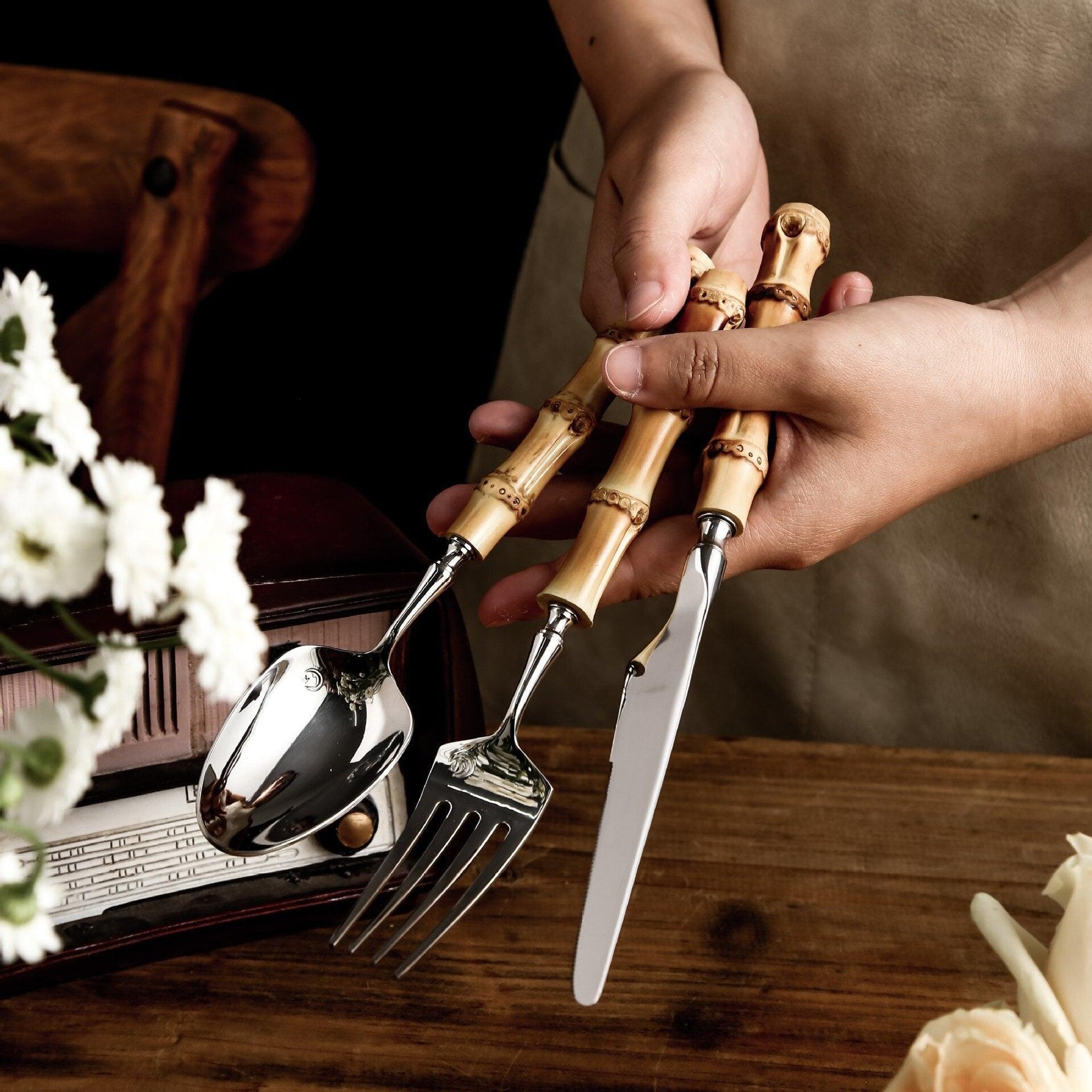 Bamboo Handle Flatware Cutlery